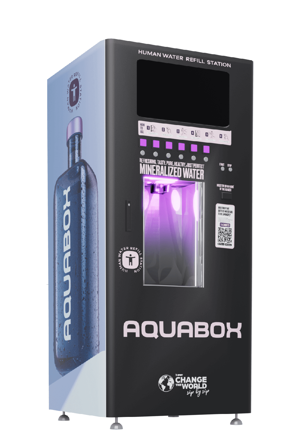 Automat de apa purificata, Aquabox AC, display afisare reclame, 250 l/h ...