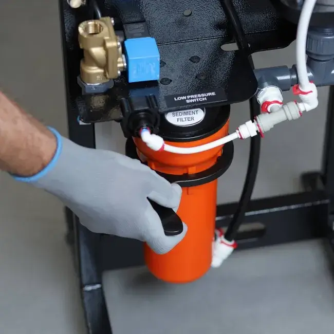 Osmoza inversa industriala, Ecosoft MO5000TP5, economica, controler OC5000, 1 carcasa de membrana 40", prefiltrare si pompa inclusa