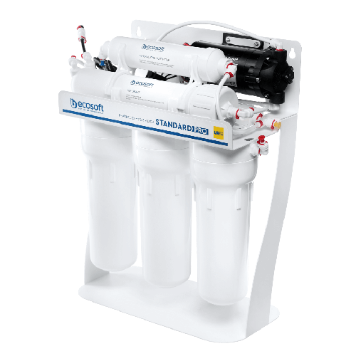 Osmoza inversa cu pompa, Ecosoft Standard MO550PS, 5 stadii, postcarbune și cadru metalic