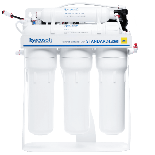 Osmoza inversa cu pompa, Ecosoft Standard MO550PS, 5 stadii, postcarbune și cadru metalic