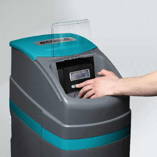 Statie dedurizare cabinet, Ecosoft Titanium Azure 370, 37 litri rasina Dowex HCRS/S, cabinet cu valva Clack WS1 CE