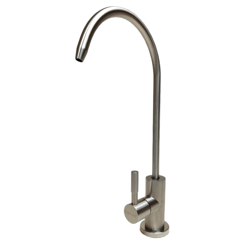 Baterie modernă, FILTRO Modern Satin, finisaj satin perlat, din inox cu cartuș ceramic, monocomandă, conectare rapiă 1/4