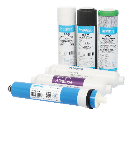 Set complet alkafuse, 6 cartuse pentru osmoza inversa premium, prefiltrare, membrana si postfiltrare