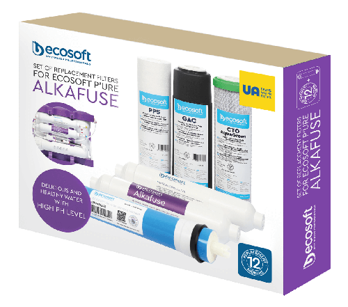Set complet alkafuse, 6 cartuse pentru osmoza inversa premium, prefiltrare, membrana si postfiltrare