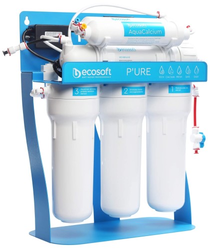 Osmoza inversa premium, Ecosoft Calcium MO675MACPSECO, 6 stadii, pompa de presiune, cadru metalic si remineralizare cu calciu