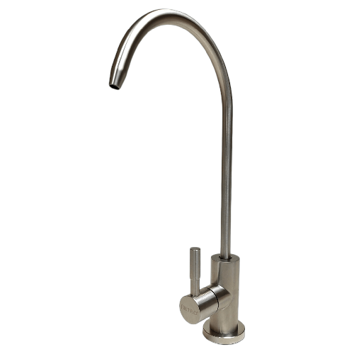 Baterie moderna satinata, din inox cu cartus ceramic, conectare rapida de 1/4