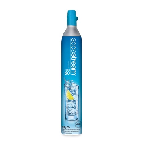 Reincarcare butelie SodaStream Screw, 400 grame de CO2 , cu cilindru gol la schimb, model albastru cu filet
