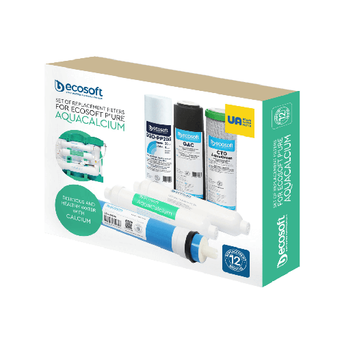 Set complet calcium, 6 cartuse pentru osmoza inversa premium, prefiltrare, membrana si postfiltrare