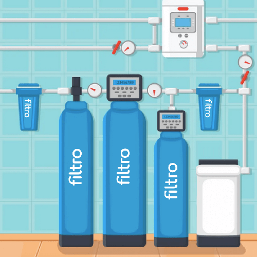 Instalare statie dedurizare profesionala, InstalaDor PRO, dedurizator simplex, 37-200 litri, cu prefiltru