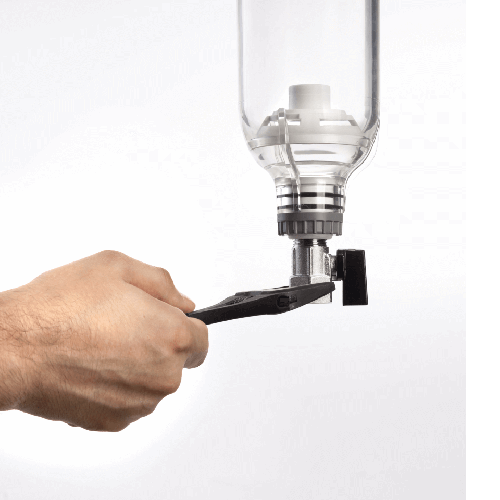 Sistem de filtrare, Ecosoft 3P Grey Triplex 10", valva de purjare, set de cartuse inclus, pentru apa de ploaie, conexiune 3/4"