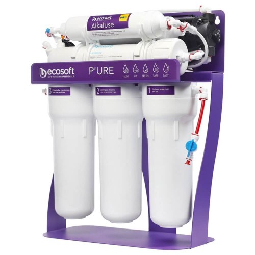 Osmoza inversa cu alcalinizare, Ecosoft Alkafuse MO675ALCPUREDTW, 6 stadii, pompa de presiune si cadru metalic, crestere PH 7-10