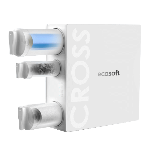 Osmoza inversa direct flow, Ecosoft Cross90 Balance, 1.5 litri/min, cartuse twist, membrana 600 GPD, baterie smart cu indicator