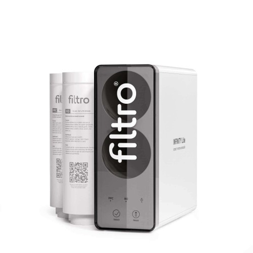 Osmoza inversa direct flow, FILTRO INFINITY Lite DF600-ALK3, debit mare de 600GPD, fara bazin, pompa booster, cartuse cu sistem twist