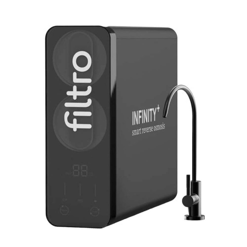 Osmoza inversa direct flow, FILTRO INFINITY+ DF1000-ALK3, cu alcalinizare prin mineralizare, debit mare de 1000GPD, fara bazin, pompa booster, display TDS