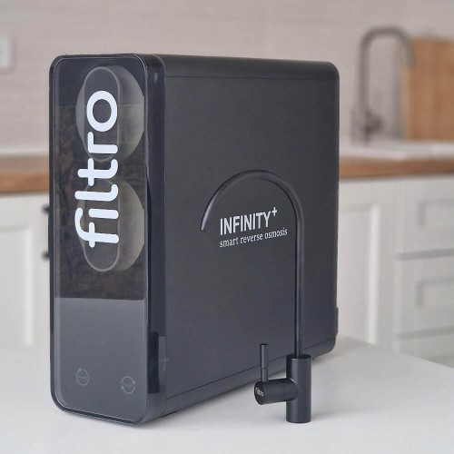 Osmoza inversa direct flow, FILTRO INFINITY+ DF1000, debit mare de 1000GPD, fara bazin, pompa booster, display TDS, cartuse cu sistem twist