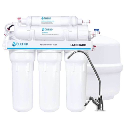 Osmoza inversa standard, Ecosoft MO550, 5 stadii, 50 GPD, postfiltru cu carbune activat din cocos