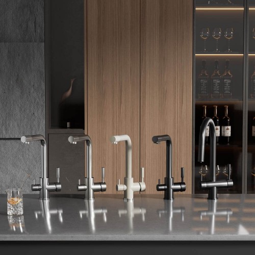 Baterie 3 căi, PREMIER Tall Black, finisaj negru mat, flux separat apă filtrată și apă menajeră (rece și caldă)