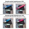 Butelie de rezerva SodaStream Screw, 425 grame CO2, aprox. 60 litri de sifon, culoare albastra si supapa cu filet