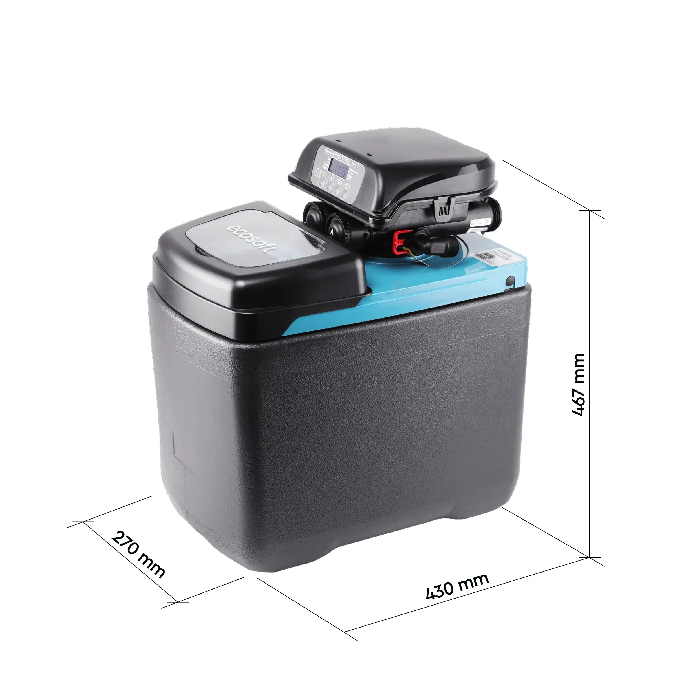 Statie compacta dedurizare, Ecosoft Core 110, valva Clack DV, 11 litri rasina, 47 cm inaltime, debit 1.2 m3/h, 1-3 persoane