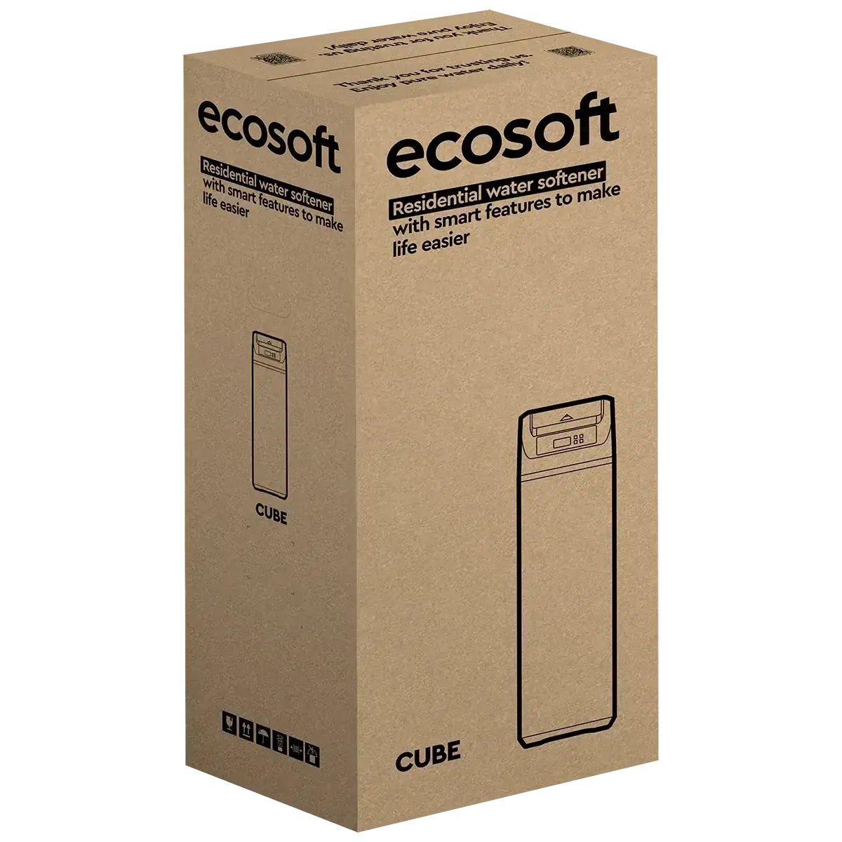 Statie pentru dedurizare, Ecosoft CUBE 250, 25 litri de rasina, 2.5 m2/h debit nominal