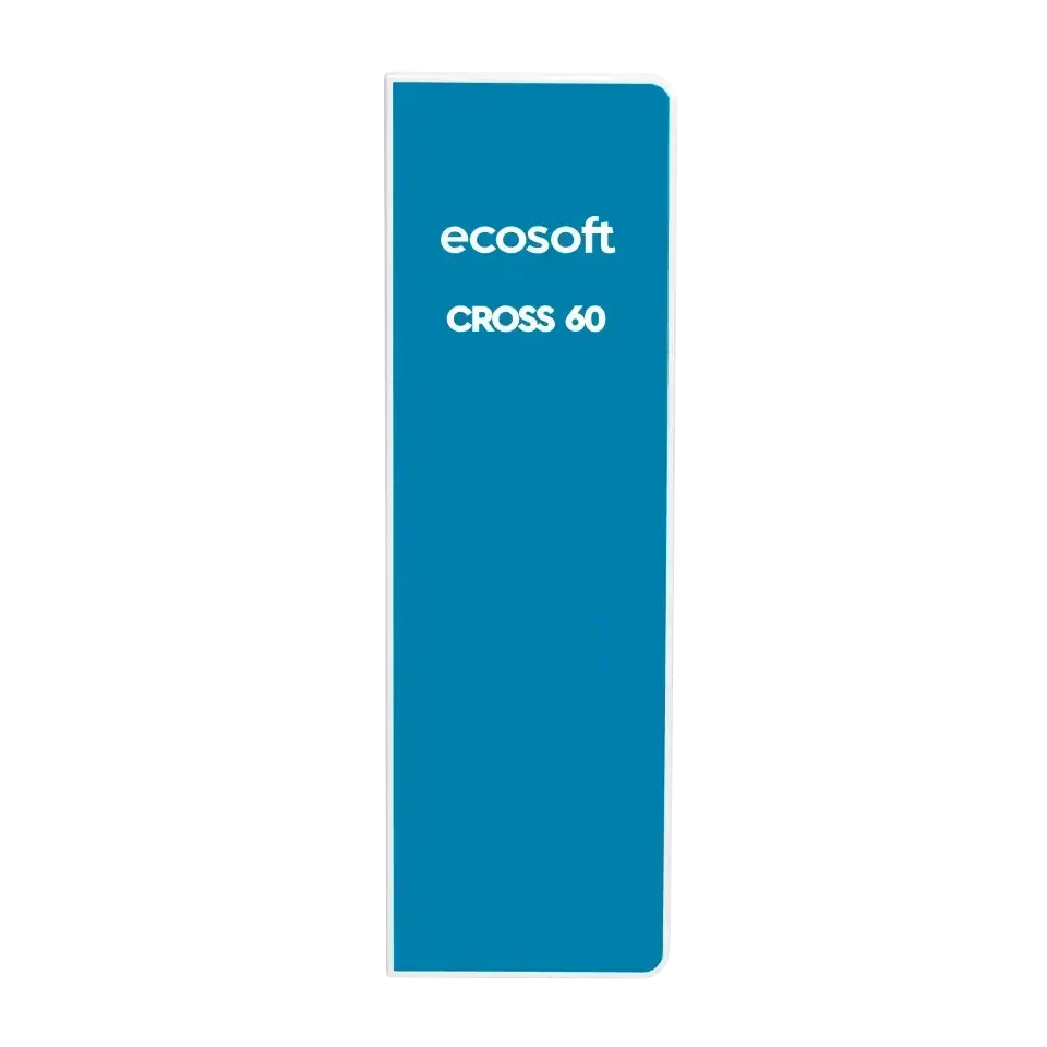 Osmoza inversa direct flow, Ecosoft Cross60, 1 litri/min, cartuse twist, membrana 400 GPD, baterie smart cu indicator