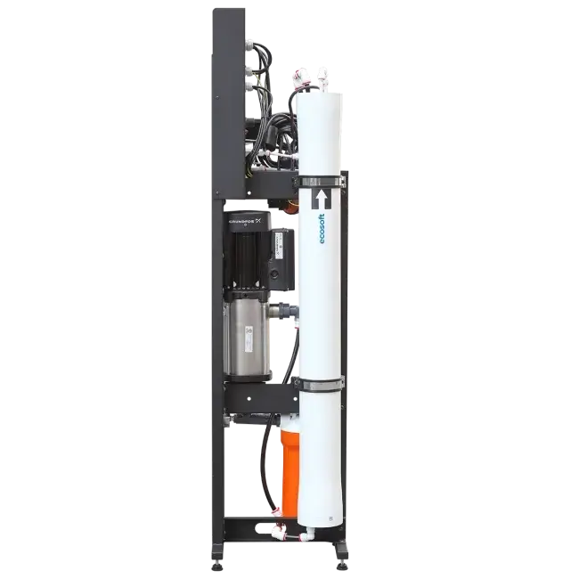 Osmoza inversa industriala, Ecosoft MO5000TP5, economica, controler OC5000, 1 carcasa de membrana 40", prefiltrare si pompa inclusa